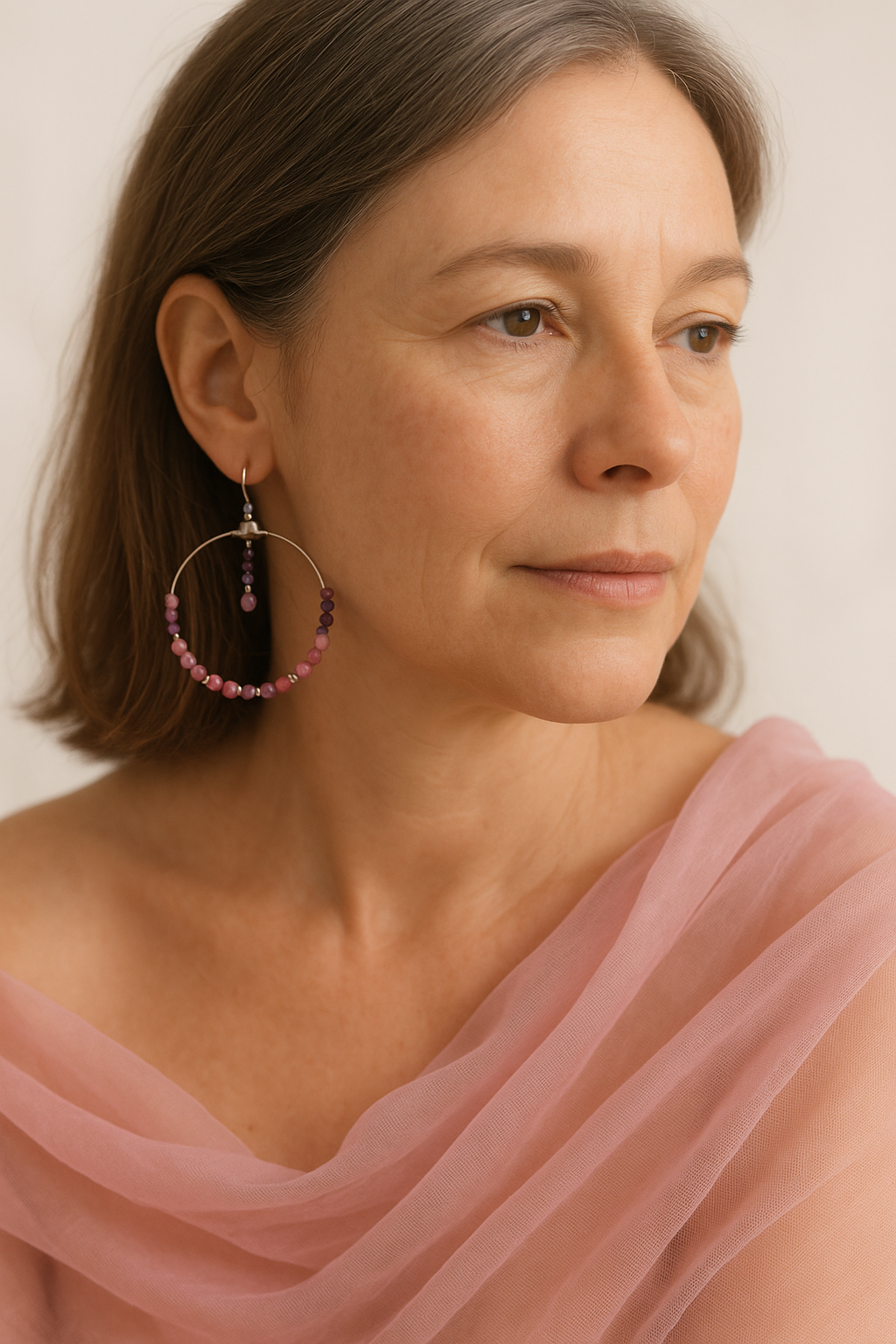 Boucle d'Oreille Octobre Rose