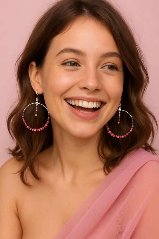 Boucle d'Oreille Octobre Rose