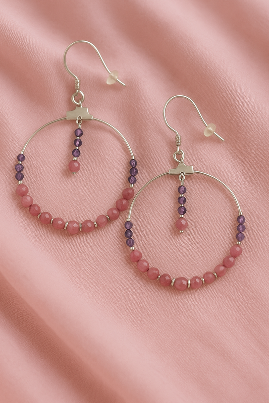 Boucle d'Oreille Octobre Rose