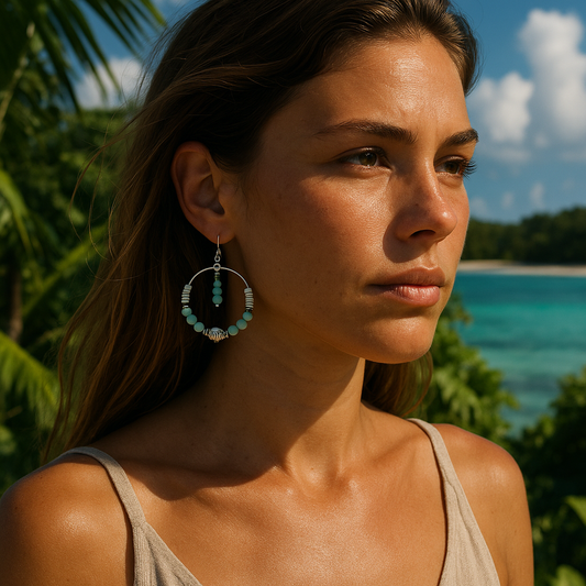 Boucles d’oreilles “Éclats du lagon”