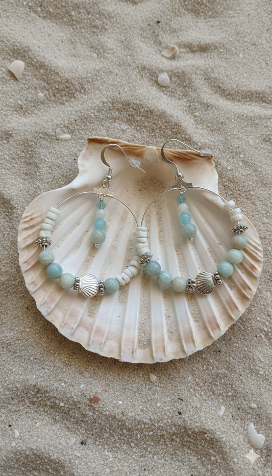 Boucles d’oreilles “Éclats du lagon”