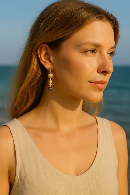 Boucles d'oreilles Tahiti - Eclat du Lagon
