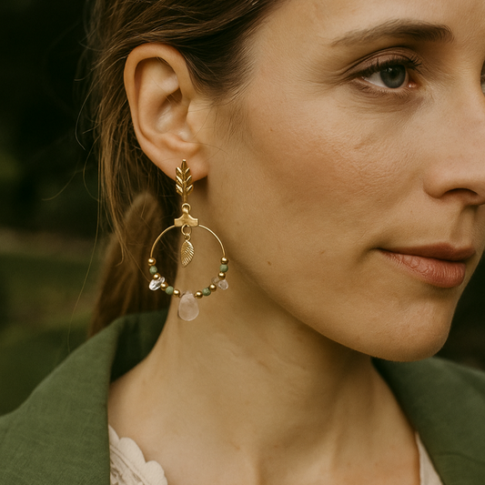Boucles d'Oreilles Eidtion limitée été 2025 feuillage d'Eté